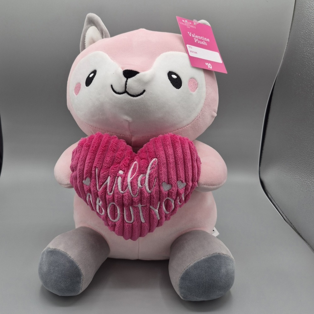 New 13"‎ w/Tag  GOFFA Wild About You Plush Soft Cuddly Pink Fox